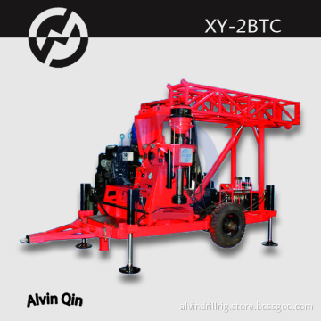 Drilling for water XY-2BTC trailer mounted drilling rig